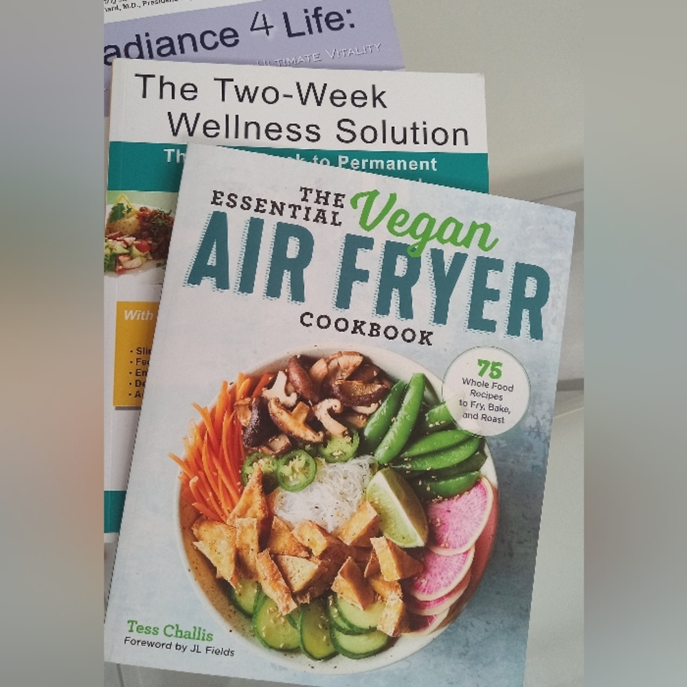 3 Books The Essential Vegan Air Fryer Cookbook & More